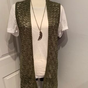 Crochet knit vest
